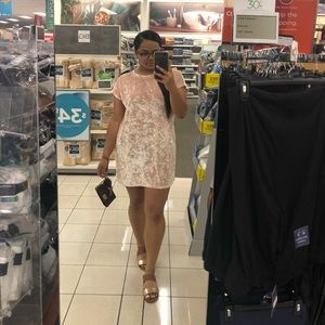 Velvet Pink T-shirt Dress